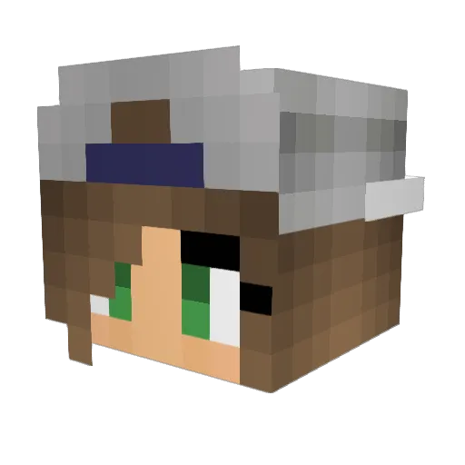 Luinchen Minecraft avatar head, 3D render