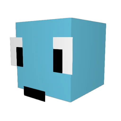 Luine_ Minecraft avatar head, 3D render