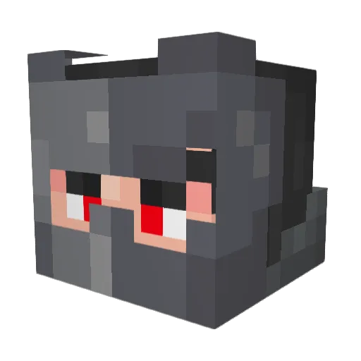 Luinley Minecraft avatar head, 3D render