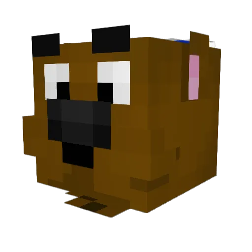 LuipePlays Minecraft avatar head, 3D render
