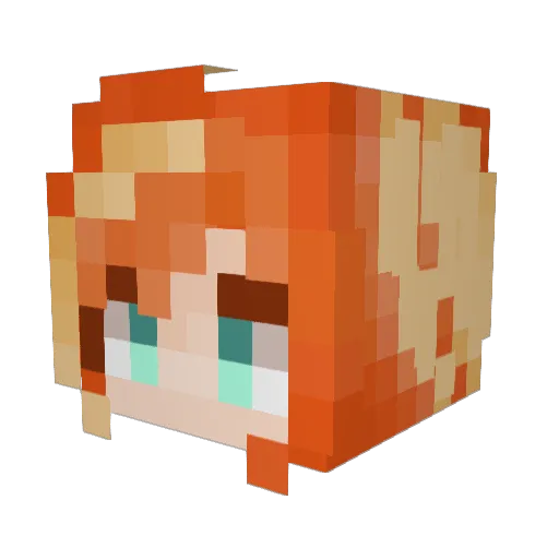 Luis0127 Minecraft avatar head, 3D render