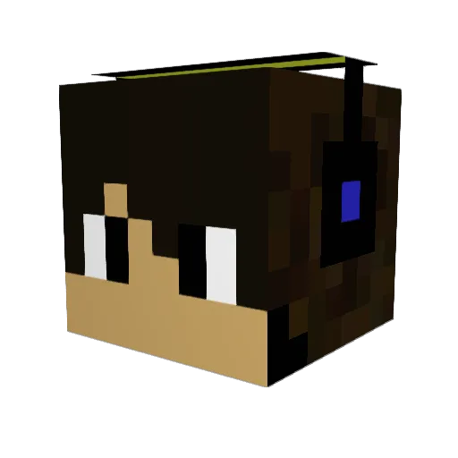Luis1115 Minecraft avatar head, 3D render