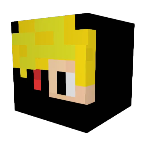 Luis1512 Minecraft avatar head, 3D render