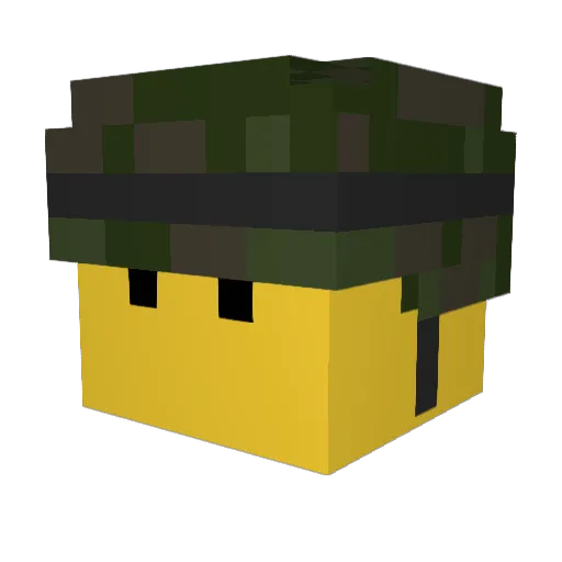 Luis66152 Minecraft avatar head, 3D render