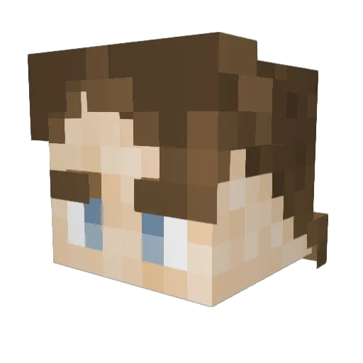 Luis707 Minecraft avatar head, 3D render