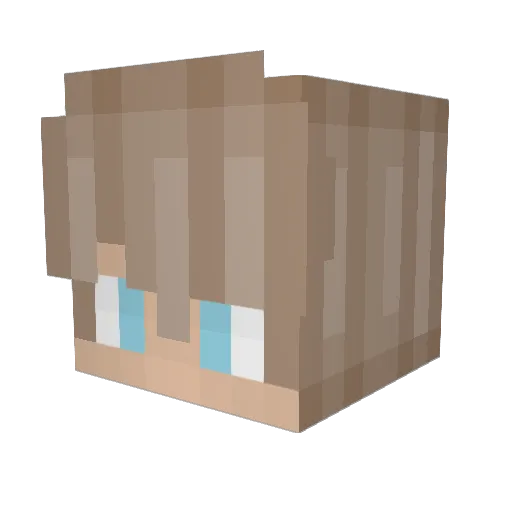 Luis787_ Minecraft avatar head, 3D render