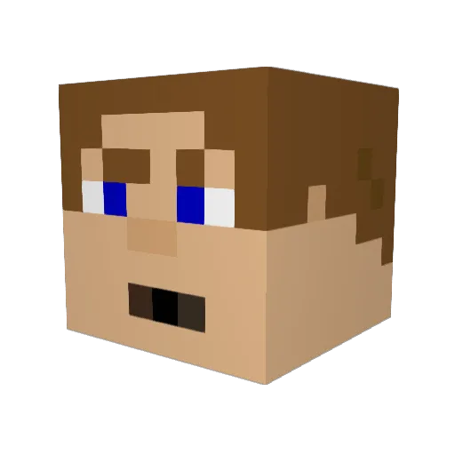 LuisAragon Minecraft avatar head, 3D render