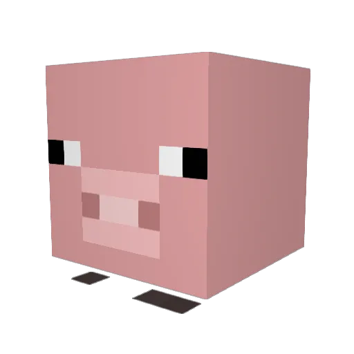LuisCV Minecraft avatar head, 3D render