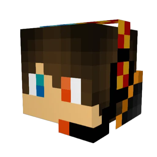 LuisGomez1201 Minecraft avatar head, 3D render