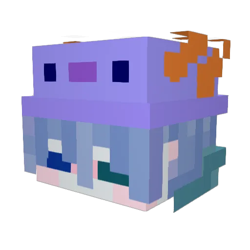 LuisGtzzz Minecraft avatar head, 3D render