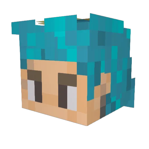 LuisPanuco Minecraft avatar head, 3D render