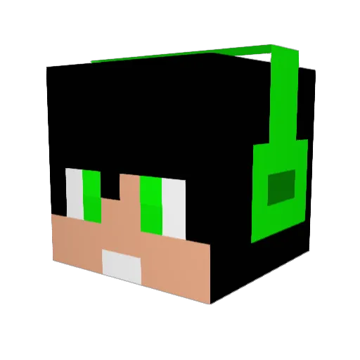 LuisVip Minecraft avatar head, 3D render