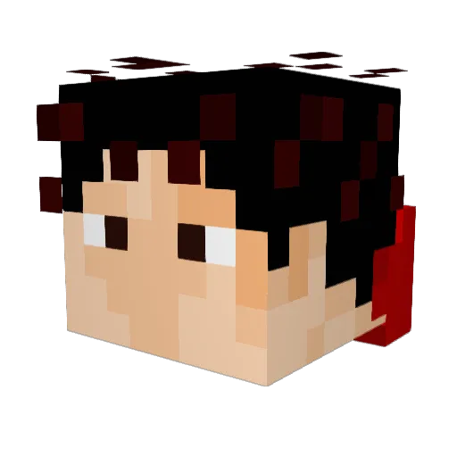 Luis_1234 Minecraft avatar head, 3D render