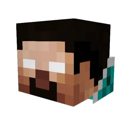 Luis_Evert Minecraft avatar head, 3D render