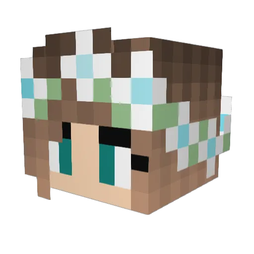 Luisa0912 Minecraft avatar head, 3D render