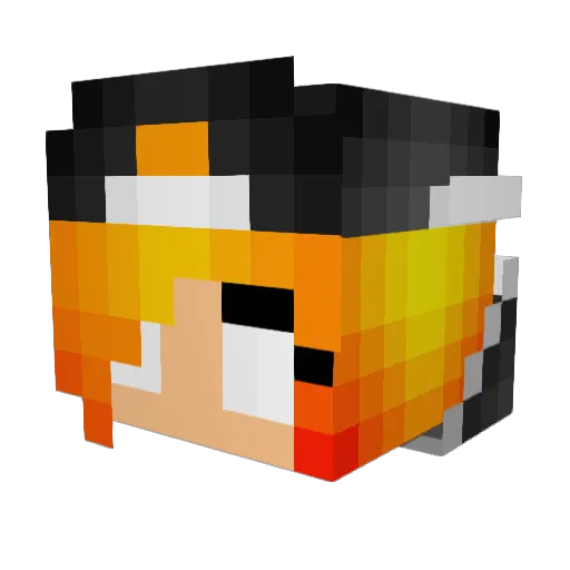Luisa2107 Minecraft avatar head, 3D render
