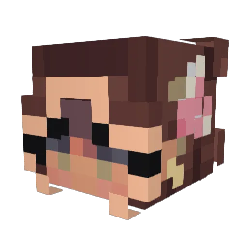 Luisa4869 Minecraft avatar head, 3D render