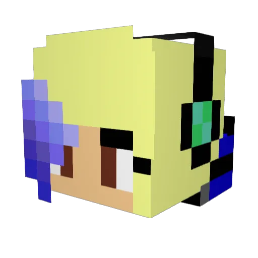 LuisaDiamond2000 Minecraft avatar head, 3D render