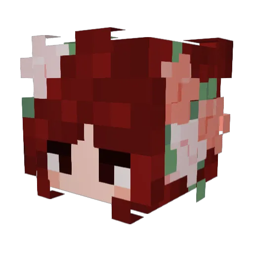 LuisaGrether Minecraft avatar head, 3D render