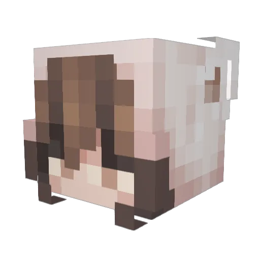 LuisaLava Minecraft avatar head, 3D render