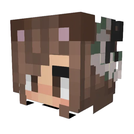 LuisaPicasso Minecraft avatar head, 3D render