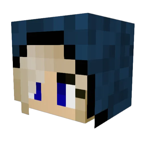 Luisa_14 Minecraft avatar head, 3D render