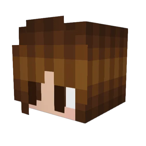 Luisa_DA Minecraft avatar head, 3D render