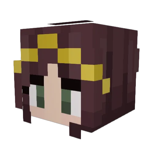 Luise25 Minecraft avatar head, 3D render