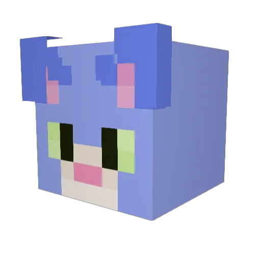 Luisinh0 Minecraft avatar head, 3D render