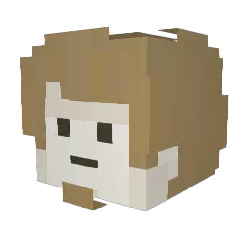 LuisitoComunic4 Minecraft avatar head, 3D render