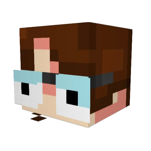 Luisitop_13 Minecraft avatar head, 3D render