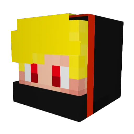 LuismiCrazy Minecraft avatar head, 3D render