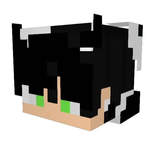 LuispCrack Minecraft avatar head, 3D render