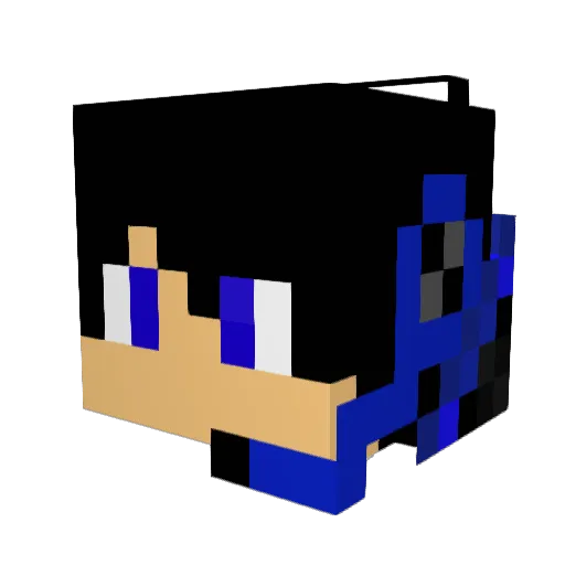 Luiswinner Minecraft avatar head, 3D render