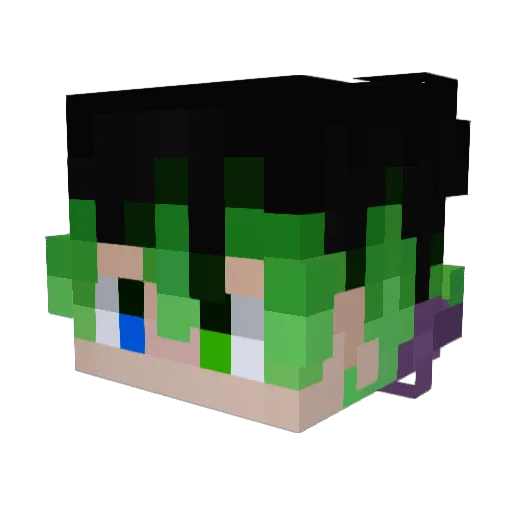 Luisxlr8 Minecraft avatar head, 3D render