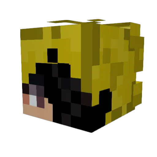 Luisytumadre Minecraft avatar head, 3D render