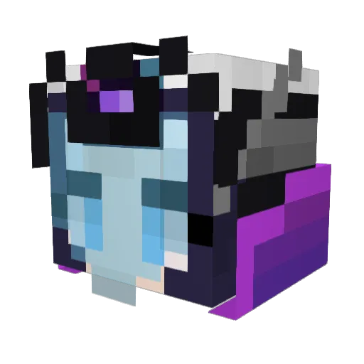 Luiver Minecraft avatar head, 3D render