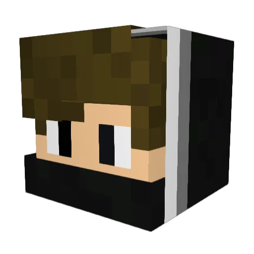 Luiz66 Minecraft avatar head, 3D render