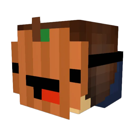 LuizDMG44 Minecraft avatar head, 3D render