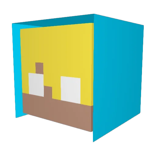 LuizGDs Minecraft avatar head, 3D render