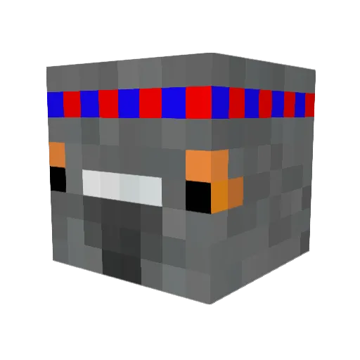 LuizT_BR Minecraft avatar head, 3D render