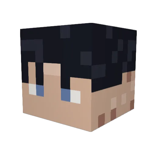 LuizXL20 Minecraft avatar head, 3D render