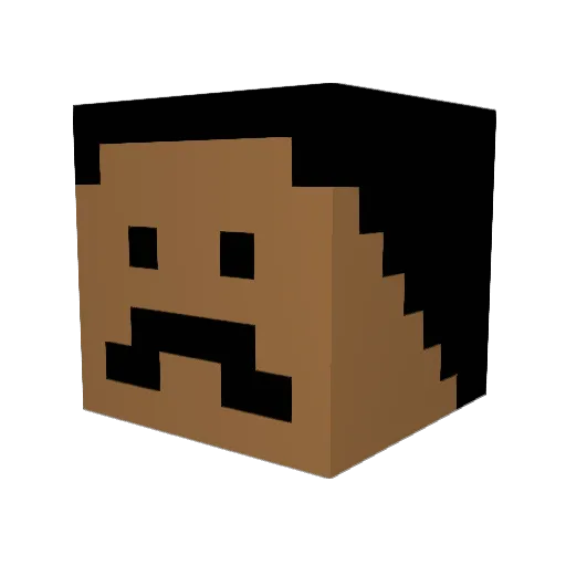 Luiza_Noob Minecraft avatar head, 3D render