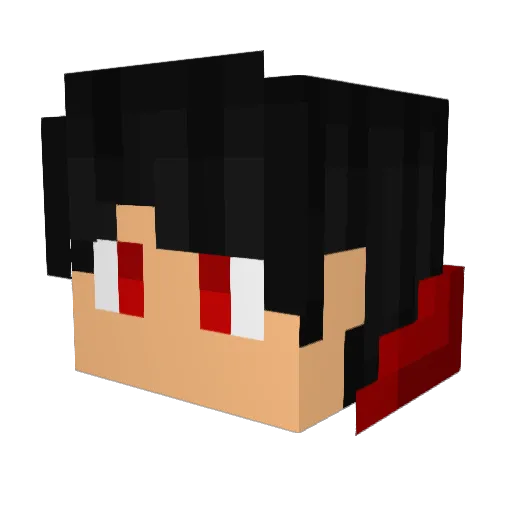 Luizbellow Minecraft avatar head, 3D render