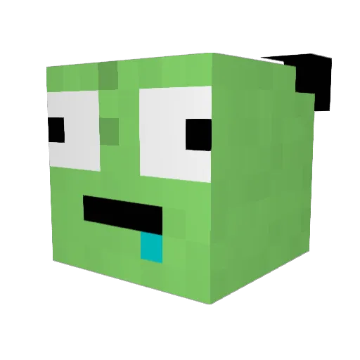 Luizero Minecraft avatar head, 3D render