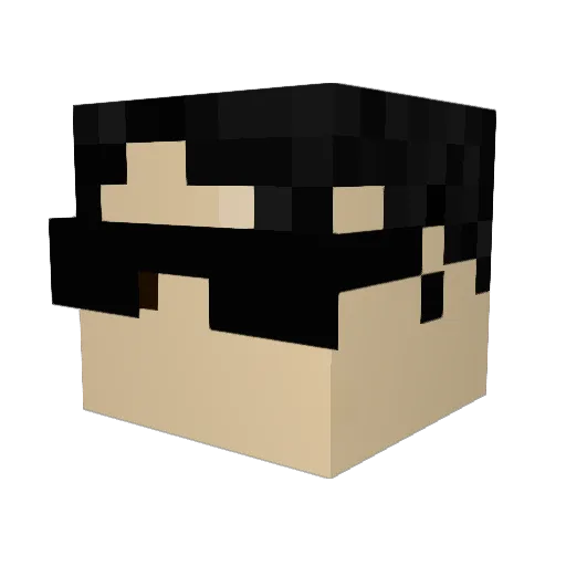 Luizfp2_ Minecraft avatar head, 3D render