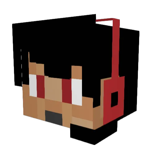 Luizinh0 Minecraft avatar head, 3D render