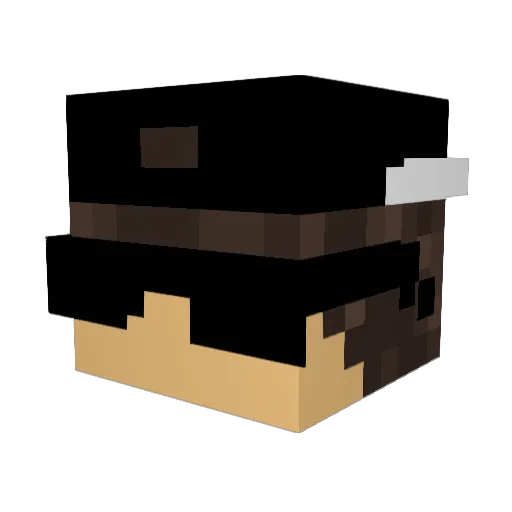 Luizinho122 Minecraft avatar head, 3D render