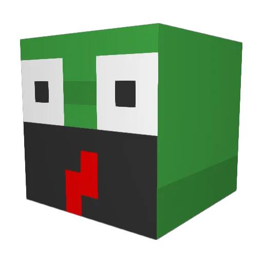 Luizius Minecraft avatar head, 3D render