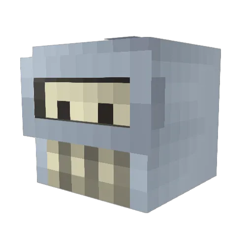 Luizzic Minecraft avatar head, 3D render
